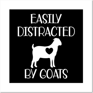 Goat - Easily distracted by goats w Posters and Art